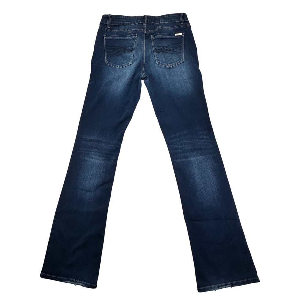 White House Black Market Womens Dark Wash Bootcut Jeans Size 6R Mid Rise Stretch